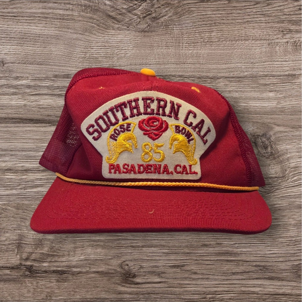 Vintage Sports Specialties 1985 Rose Bowl Southern Cal USC Trojans Trucker Hat